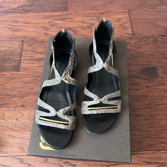 Roberto Cavalli Snake Low Heel Sandal - Picture 9 of 11